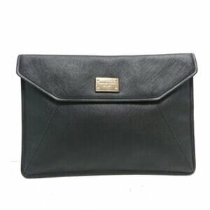 Michael Kors Black Leather Clutch Bag